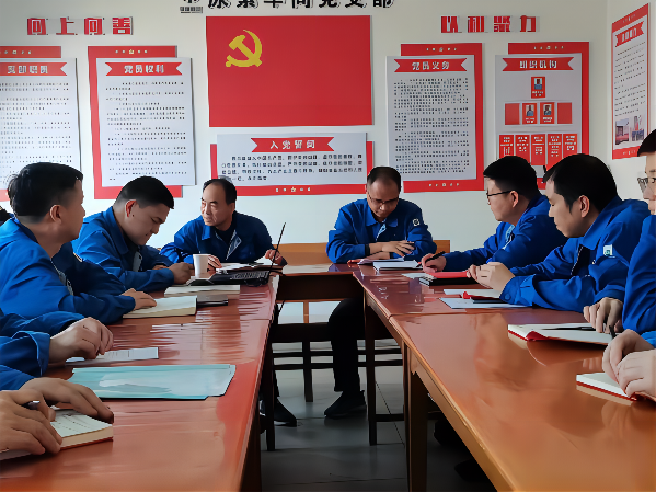 3月6日下午，公司領(lǐng)導(dǎo)馬軍忙在尿素車間組織生活上做點(diǎn)評(píng)(1).png